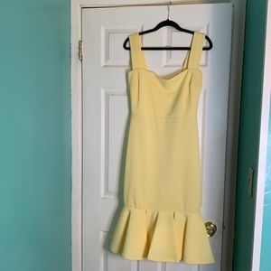 Boohoo night party dress, yellow, US size 10